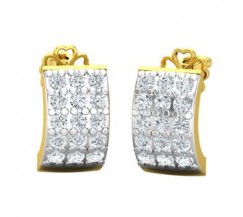 Natural Diamond Earrings 0.45 CT / 2.97 gm Gold