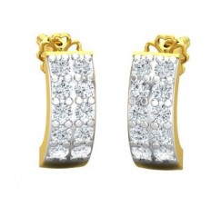 Natural Diamond Earrings 0.30 CT / 2.40 gm Gold