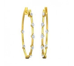 Natural Diamond Earrings 0.29 CT / 3.85 gm Gold