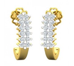 Natural Diamond Earrings 0.29 CT / 2.69 gm Gold