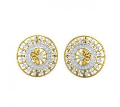 Natural Diamond Earrings 0.90 CT / 6.00 gm Gold