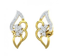 Natural Diamond Earrings 0.36 CT / 2.65 gm Gold