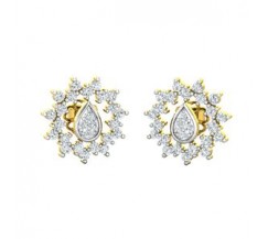 Natural Diamond Earrings 0.60 CT / 3.10 gm Gold