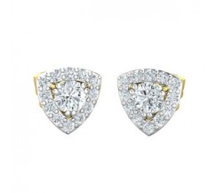 Natural Diamond Earrings 0.54 CT / 1.95 gm Gold