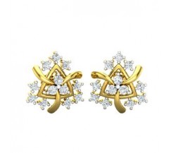Natural Diamond Earrings 0.54 CT / 3.40 gm Gold