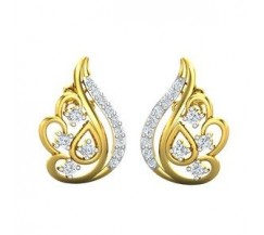 Natural Diamond Earrings 0.39 CT / 3.30 gm Gold