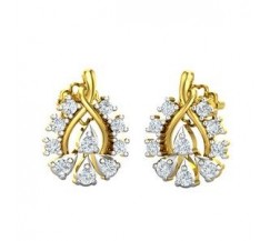 Natural Diamond Earrings 0.44 CT / 3.00 gm Gold