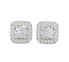 Natural Diamond Earrings 0.48 CT / 3.40 gm Gold