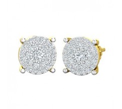 Natural Diamond Earrings 0.93 CT / 4.80 gm Gold