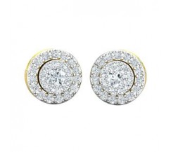 Natural Diamond Earrings 0.60 CT / 3.40 gm Gold