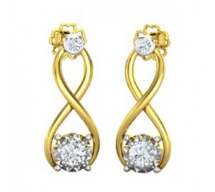 Natural Diamond Earrings 0.37 CT / 2.55 gm Gold