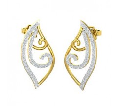 Natural Diamond Earrings 0.62 CT / 3.80 gm Gold