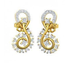 Natural Diamond Earrings 0.59 CT / 3.90 gm Gold