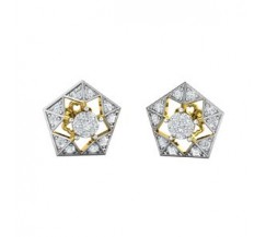 Natural Diamond Earrings 0.42 CT / 2.90 gm Gold