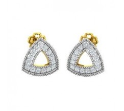 Natural Diamond Earrings 0.36 CT / 2.80 gm Gold