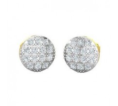 Natural Diamond Earrings 0.32 CT / 2.50 gm Gold