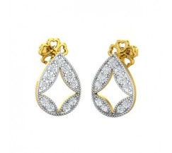 Natural Diamond Earrings 0.26 CT / 2.40 gm Gold