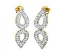Natural Diamond Earrings 0.64 CT / 3.90 gm Gold