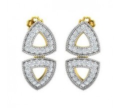 Natural Diamond Earrings 0.72 CT / 4.80 gm Gold