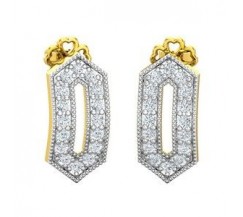 Natural Diamond Earrings 0.48 CT / 3.10 gm Gold
