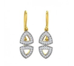 Natural Diamond Earrings 0.72 CT / 5.85 gm Gold