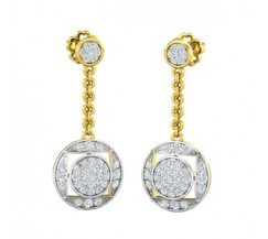 Natural Diamond Earrings 0.59 CT / 3.21 gm Gold
