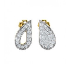 Natural Diamond Earrings 0.43 CT / 2.40 gm Gold