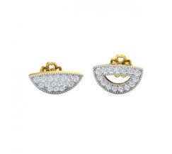 Natural Diamond Earrings 0.32 CT / 2.30 gm Gold