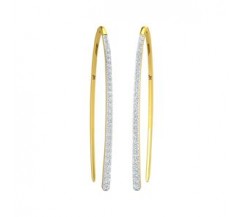 Natural Diamond Earrings 0.86 CT / 4.40 gm Gold