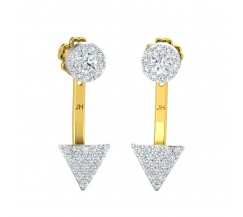 Natural Diamond Earrings 0.54 CT / 2.30 gm Gold