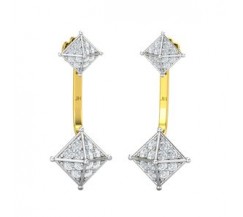 Natural Diamond Earrings 0.95 CT / 3.50 gm Gold