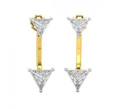 Natural Diamond Earrings 0.45 CT / 2.70 gm Gold