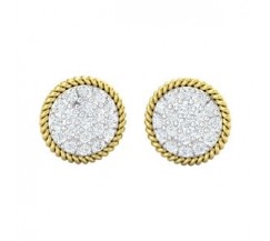Natural Diamond Earrings 0.38 CT / 1.60 gm Gold