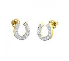 Natural Diamond Earrings 0.24 CT / 2.00 gm Gold
