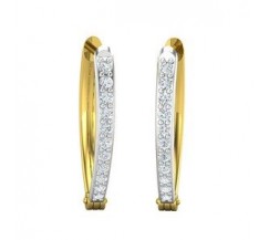 Natural Diamond Earrings 0.39 CT / 3.10 gm Gold