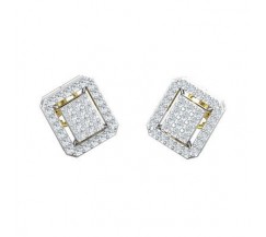 Natural Diamond Earrings 0.59 CT / 3.70 gm Gold
