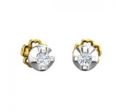 Natural Diamond Earrings 0.16 CT / 2.28 gm Gold