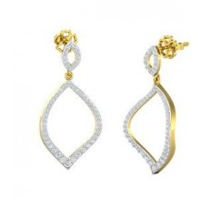Natural Diamond Earrings 1.06 CT / 6.53 gm Gold