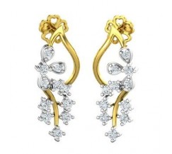 Natural Diamond Earrings 0.39 CT / 3.69  gm Gold
