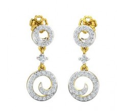 Natural Diamond Earrings 0.50 CT / 4.19  gm Gold