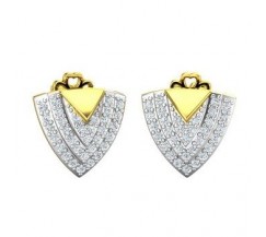 Natural Diamond Earrings 0.39 CT / 3.64 gm Gold