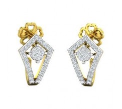 Natural Diamond Earrings 0.48 CT / 4.12 gm Gold