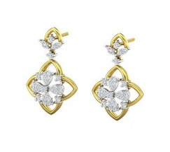 Natural Diamond Earrings 0.61 CT / 6.61 gm Gold