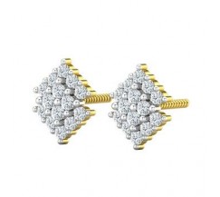 Natural Diamond Earrings 0.36 CT / 2.74 gm Gold