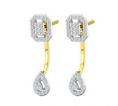 Natural Diamond Earrings 0.83 CT / 5.20 gm Gold