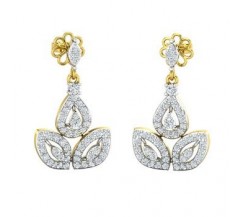 Natural Diamond Earrings 1.09 CT / 5.77 gm Gold