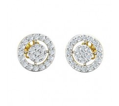 Natural Diamond Earrings 0.64 CT / 3.60 gm Gold