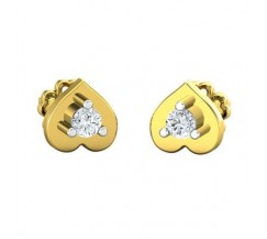 Natural Diamond Earrings 0.13 CT / 2.35 gm Gold