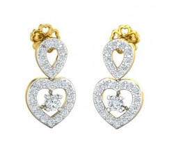 Natural Diamond Earrings 0.65 CT / 3.79 gm Gold