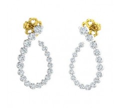 Natural Diamond Earrings 0.55 CT / 2.76 gm Gold